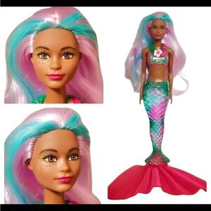 Barbie Mermaid Doll with Pink and Green Hair